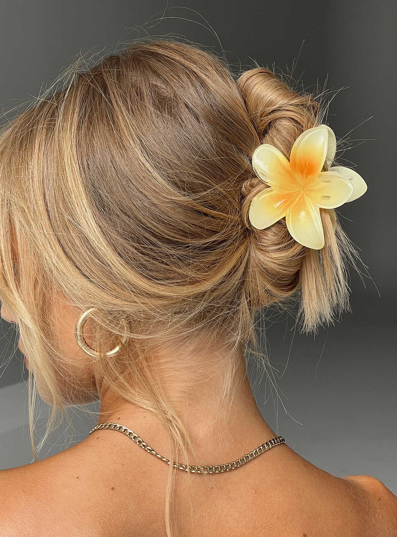 Yellow Maui flower Hair Clips beach days, weddings, and everyday wear