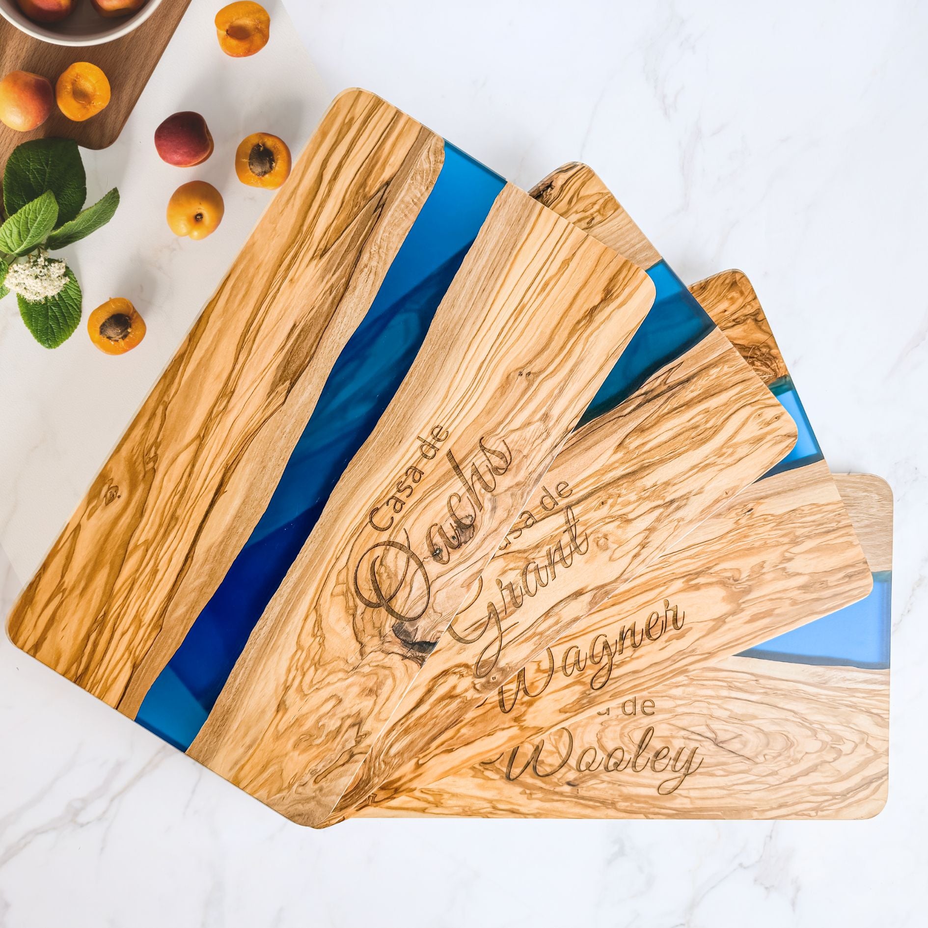 Personalized Resin Olive Wood Cutting Board