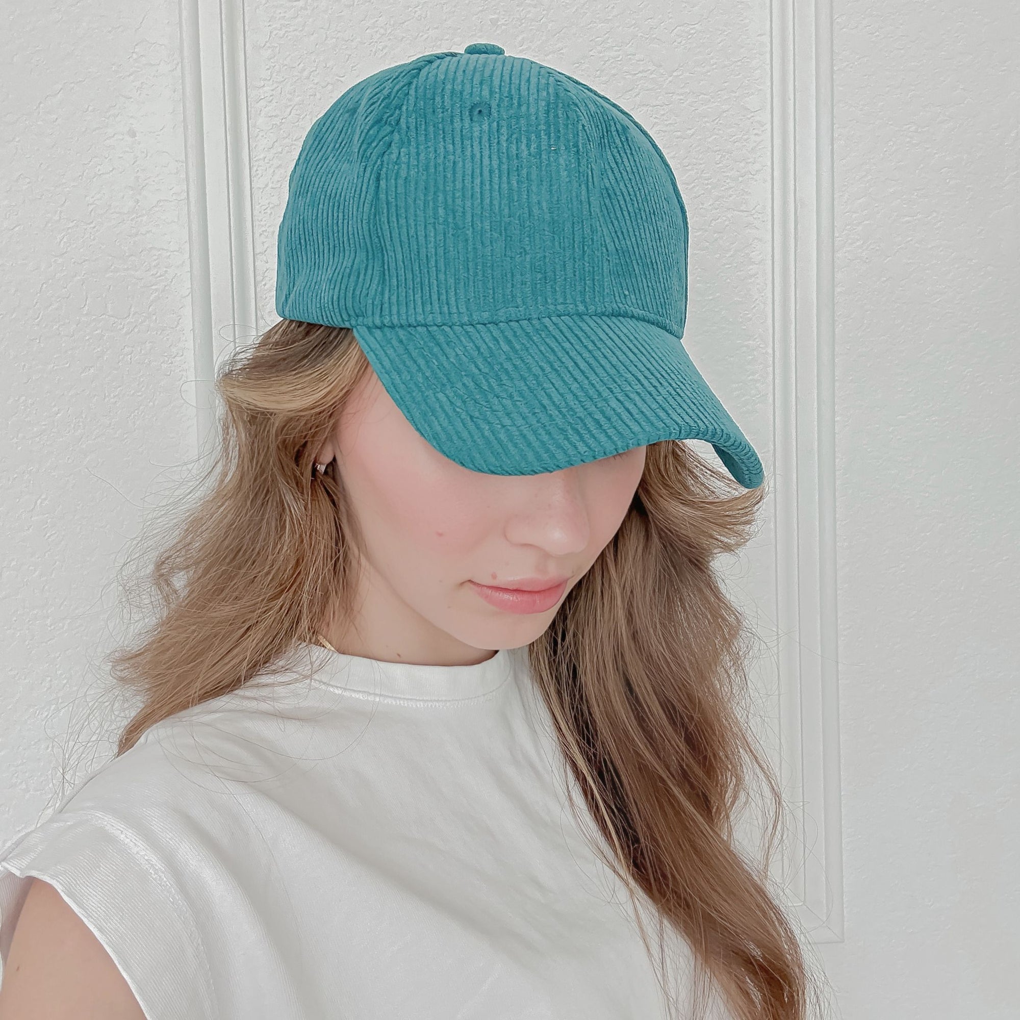 Deep Green Corduroy Baseball Cap