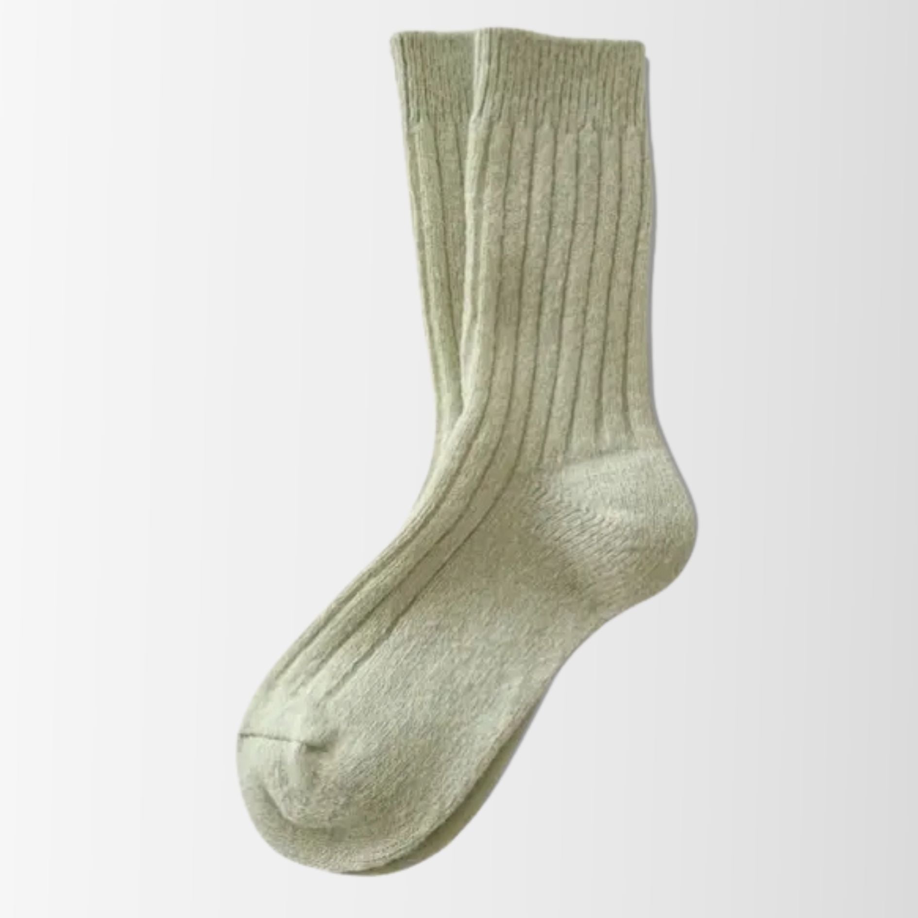 Pale Green Après Ski Socks