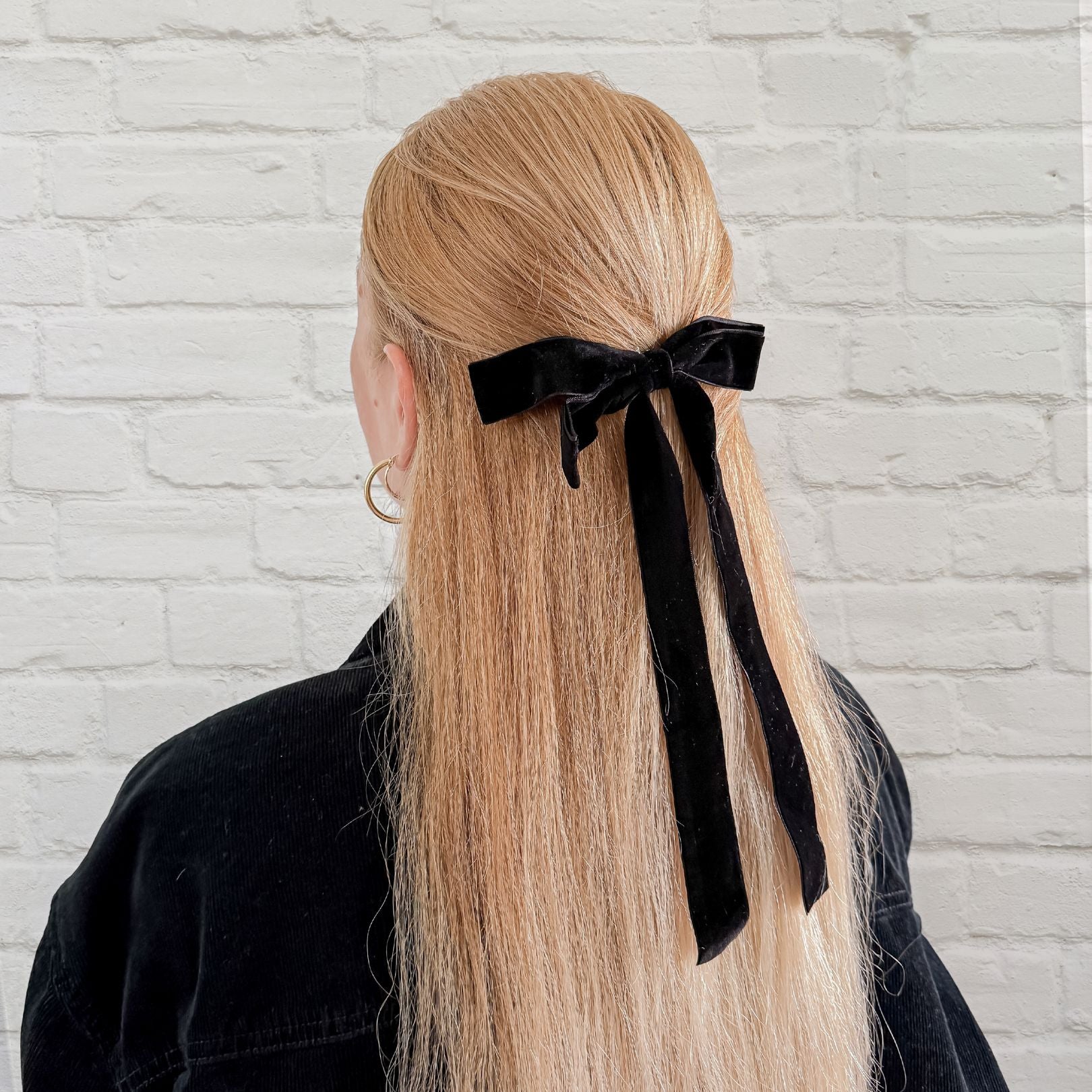 Black Bow Hair Clip