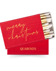 Merry Christmas Matches in Red and Gold