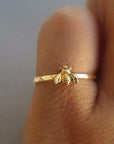 Gold Bee Minimalist Ring