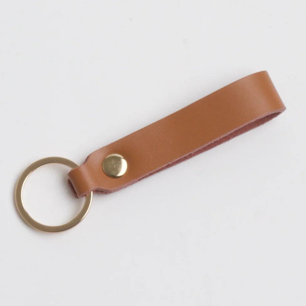 Brown Leather Keychain