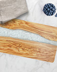 Custom White Resin Olive Wood Cutting Board