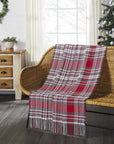 Gregor Plaid Woven Throw Cozy Christmas Blanket