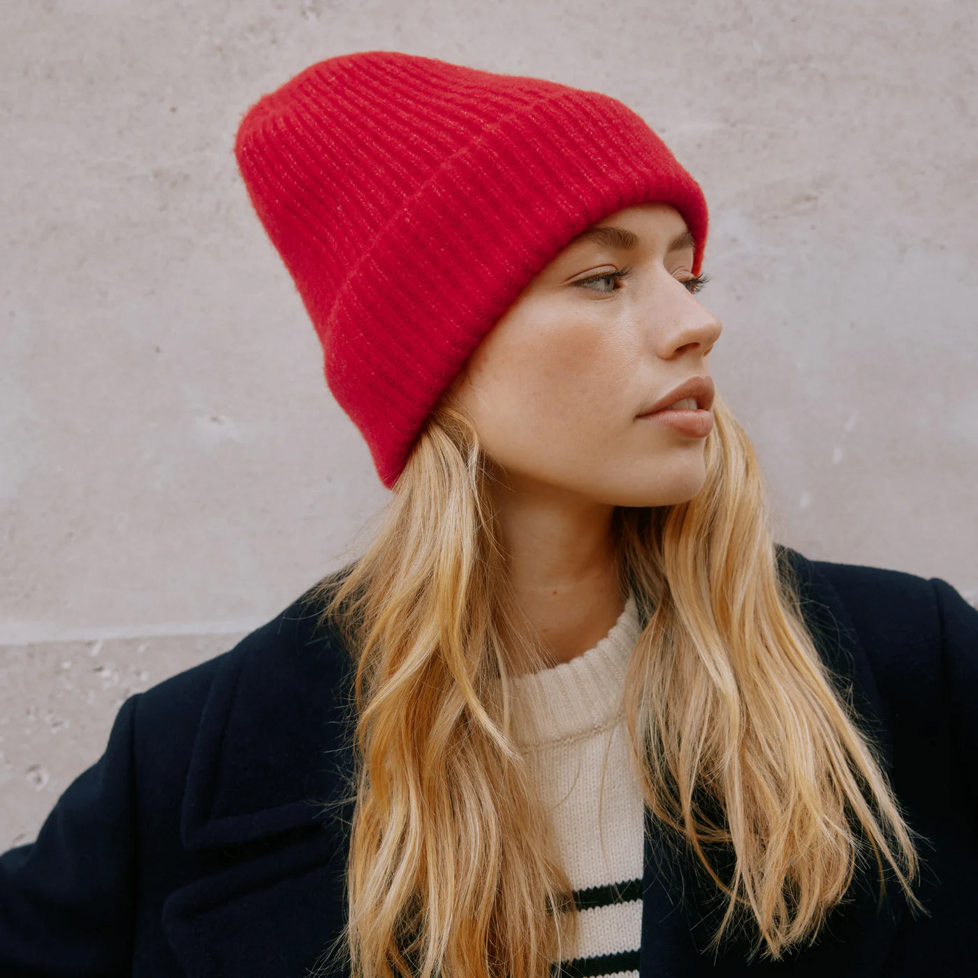 Red Knitted Beanie