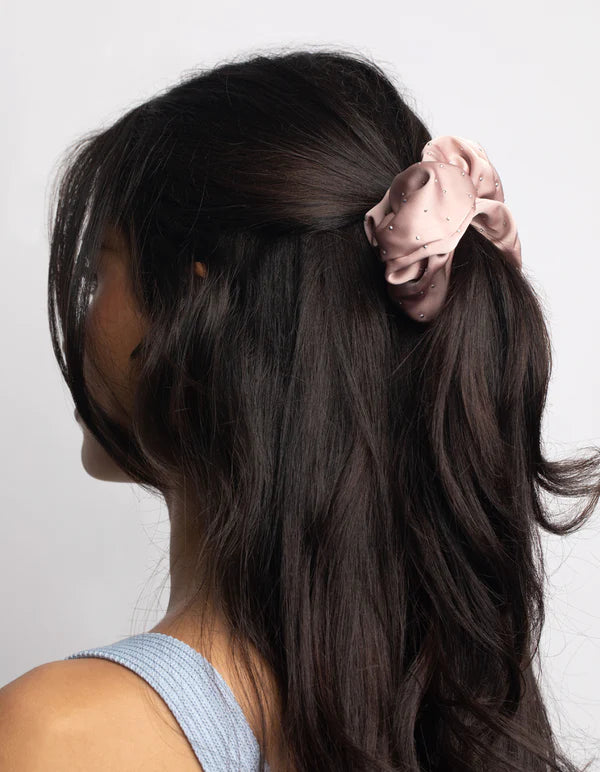 Blush Silk Scrunchies