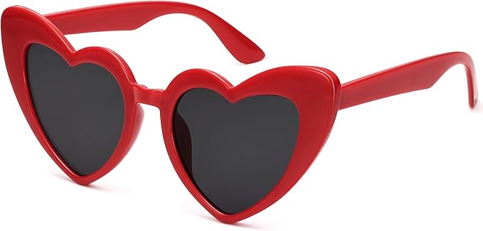 Red Heart-Shaped Sunglasses