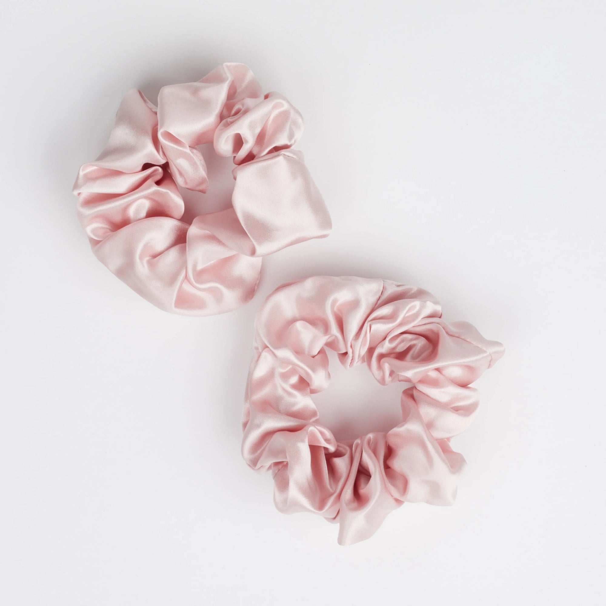 Blush Silk Scrunchies