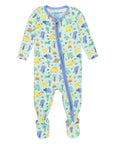 Baby Boys Dino Bamboo Viscose Footed One Piece Pajama | 0-3 M