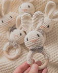 Crochet Beige Rabbit Rattle