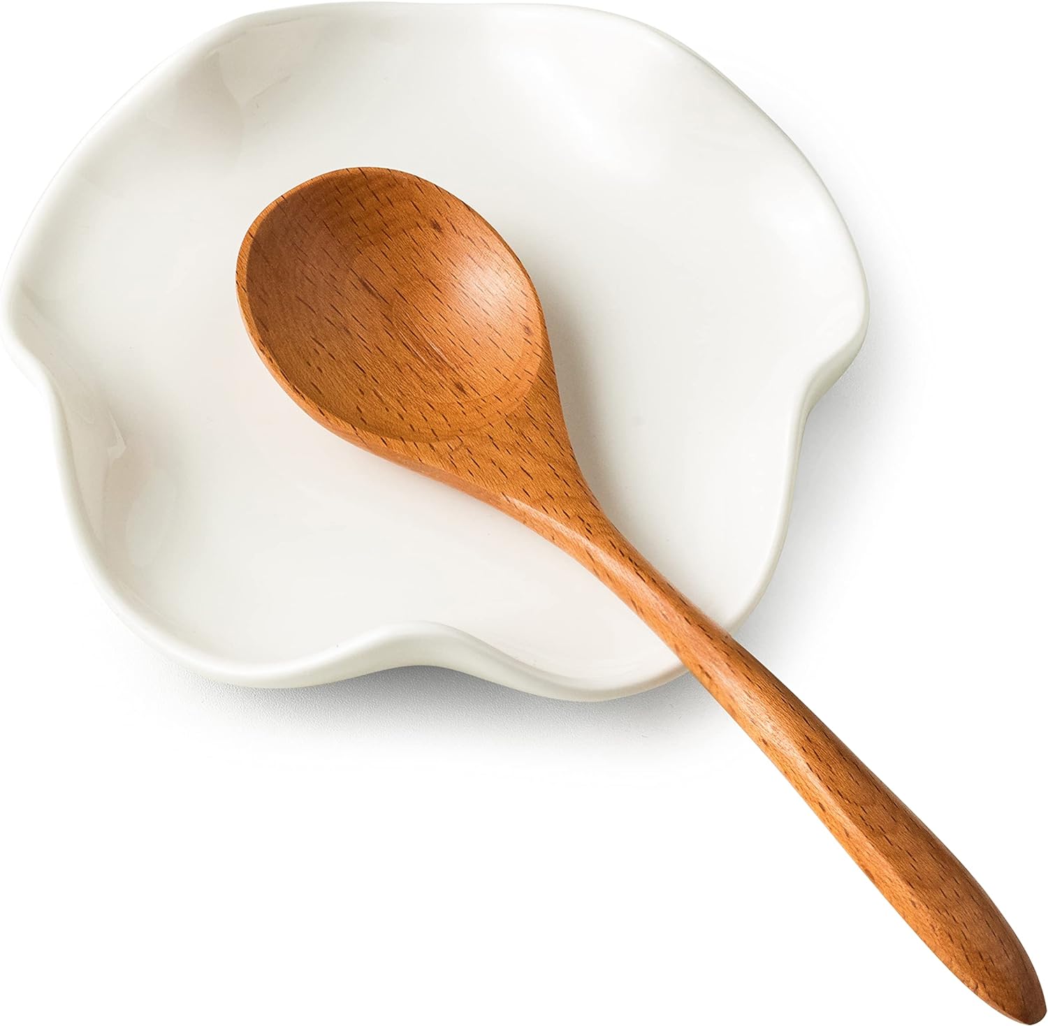 White Ceramic Spoon Rest