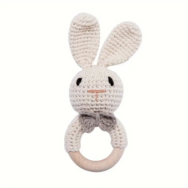 Crochet Beige Rabbit Rattle