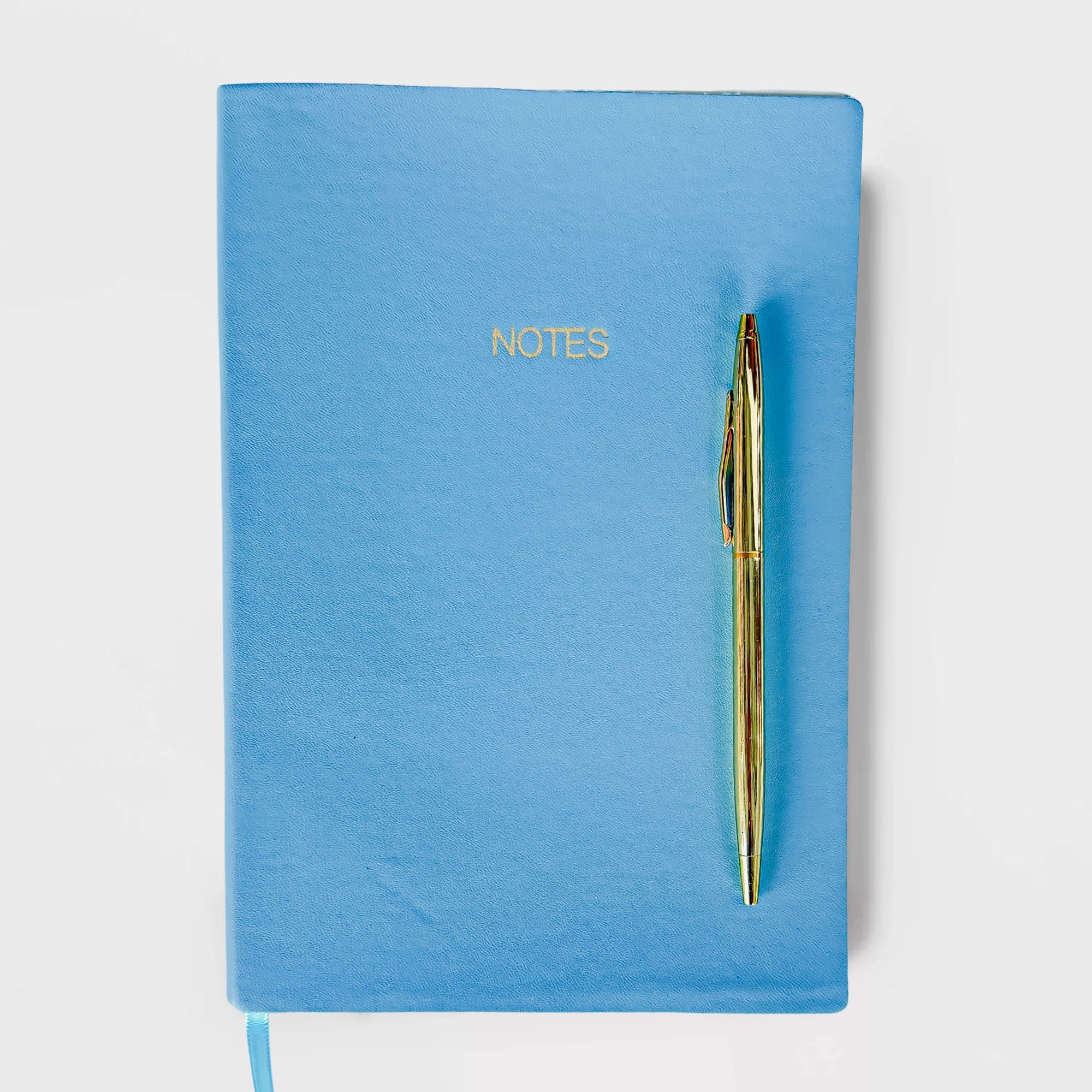 Blue Vegan Leather A5 Notebook