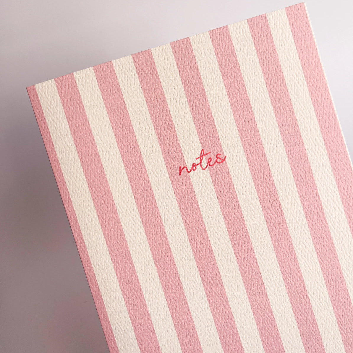 Pink Striped Notebook with Contrast Color