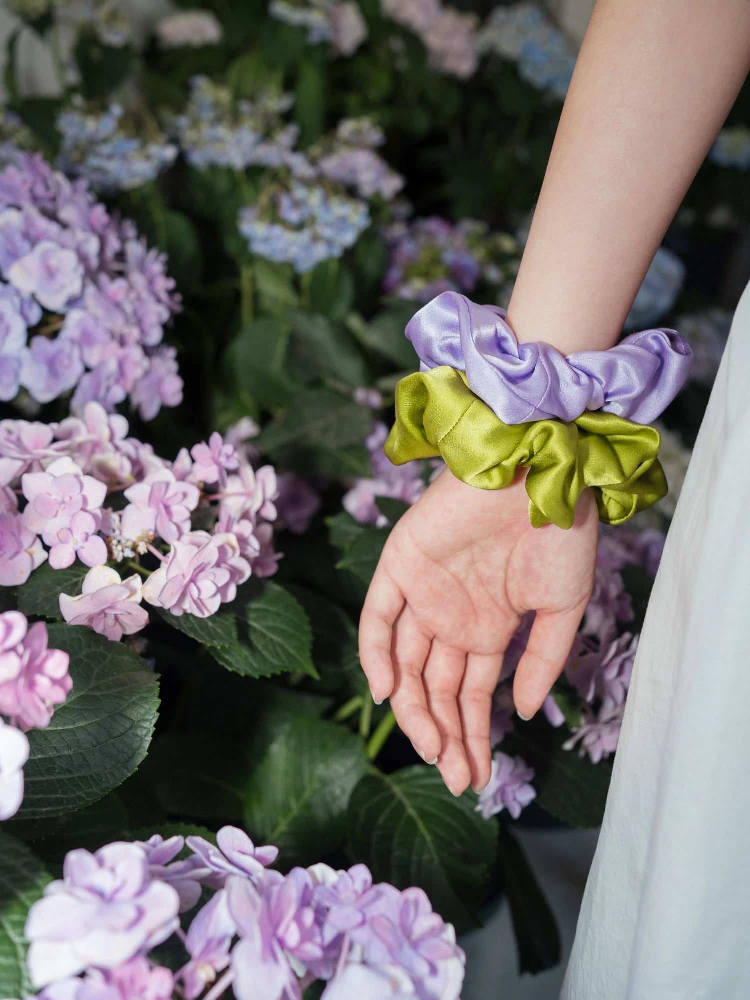 Purple Silk Scrunchie