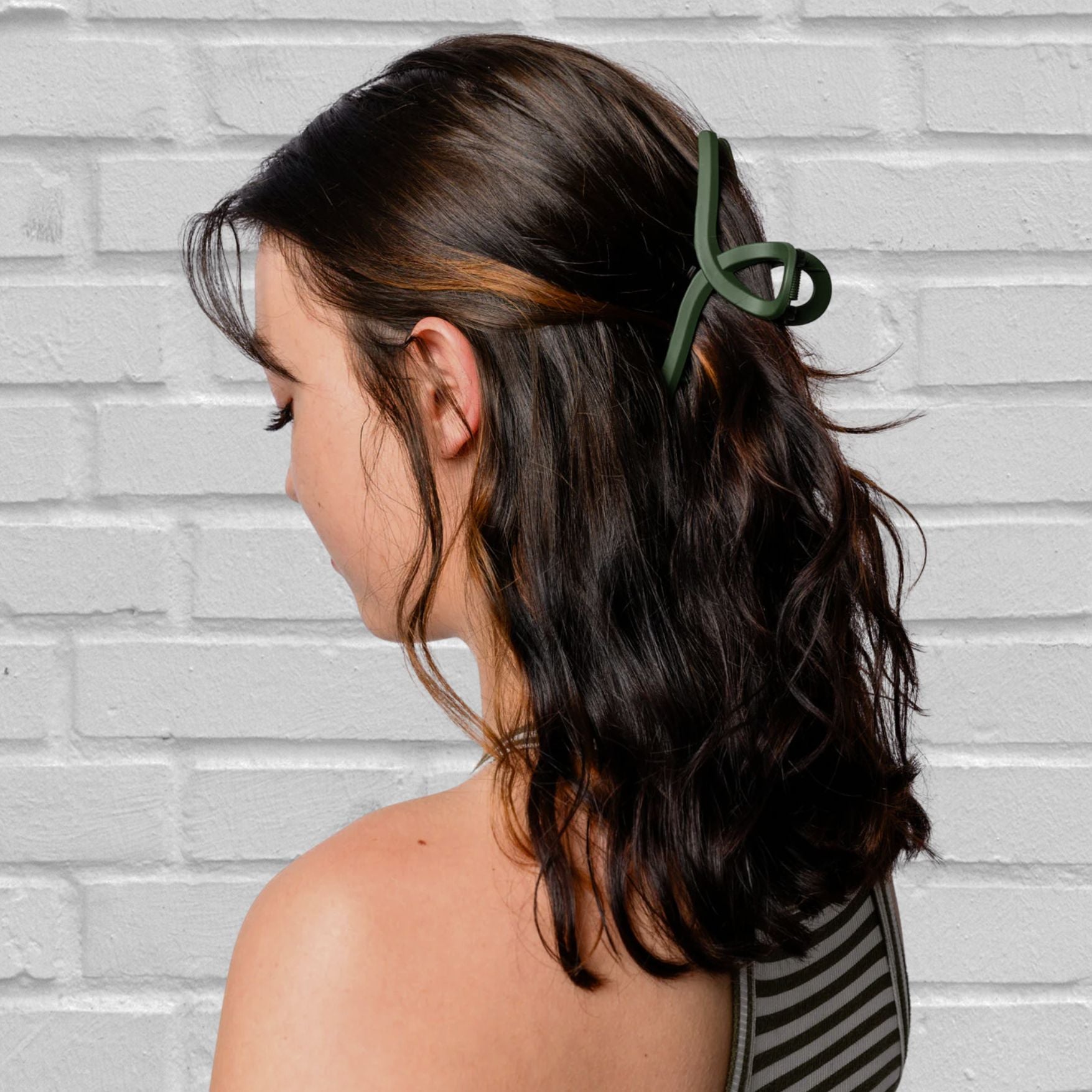 Deep Green Loop Hair Clip