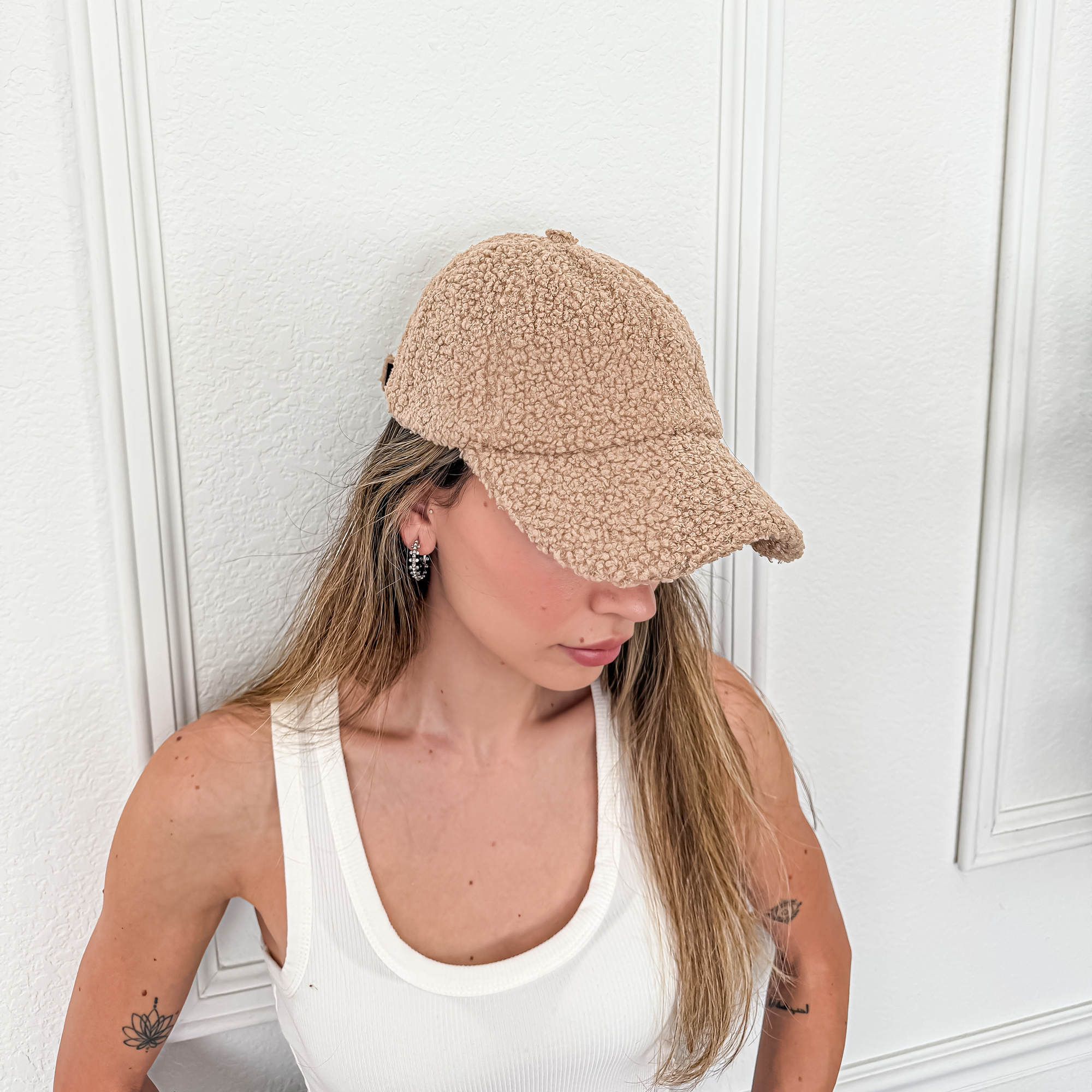 Sherpa Ball Cap in Khaki