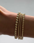 Gold Beaded Bracelet Set (3)