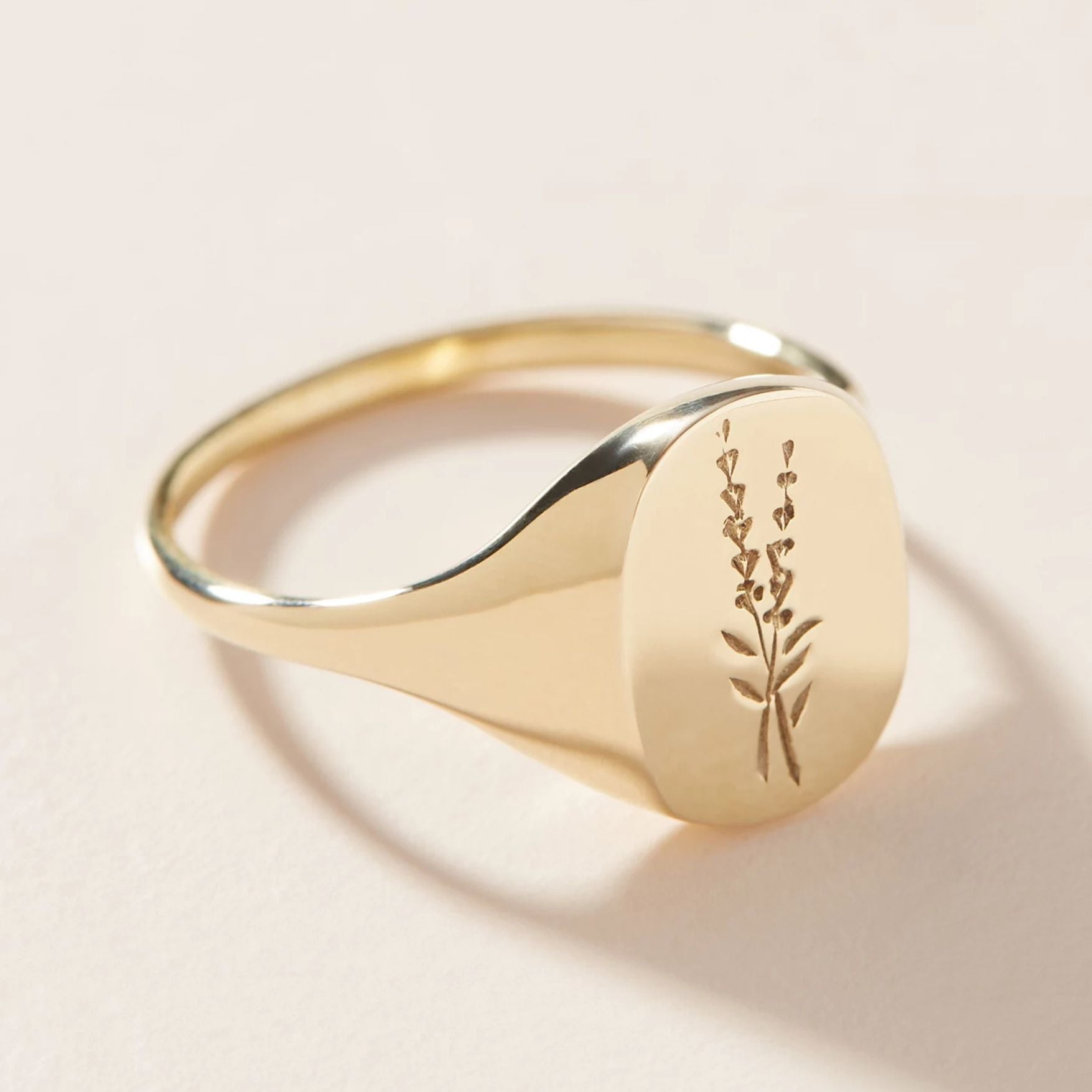 Gold Lavender Ring