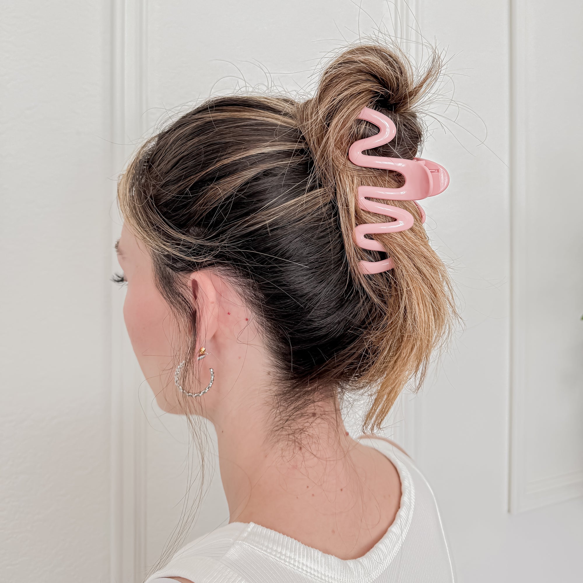 Pink Doodle Hair Clip