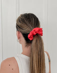 Red Satin Scrunchie