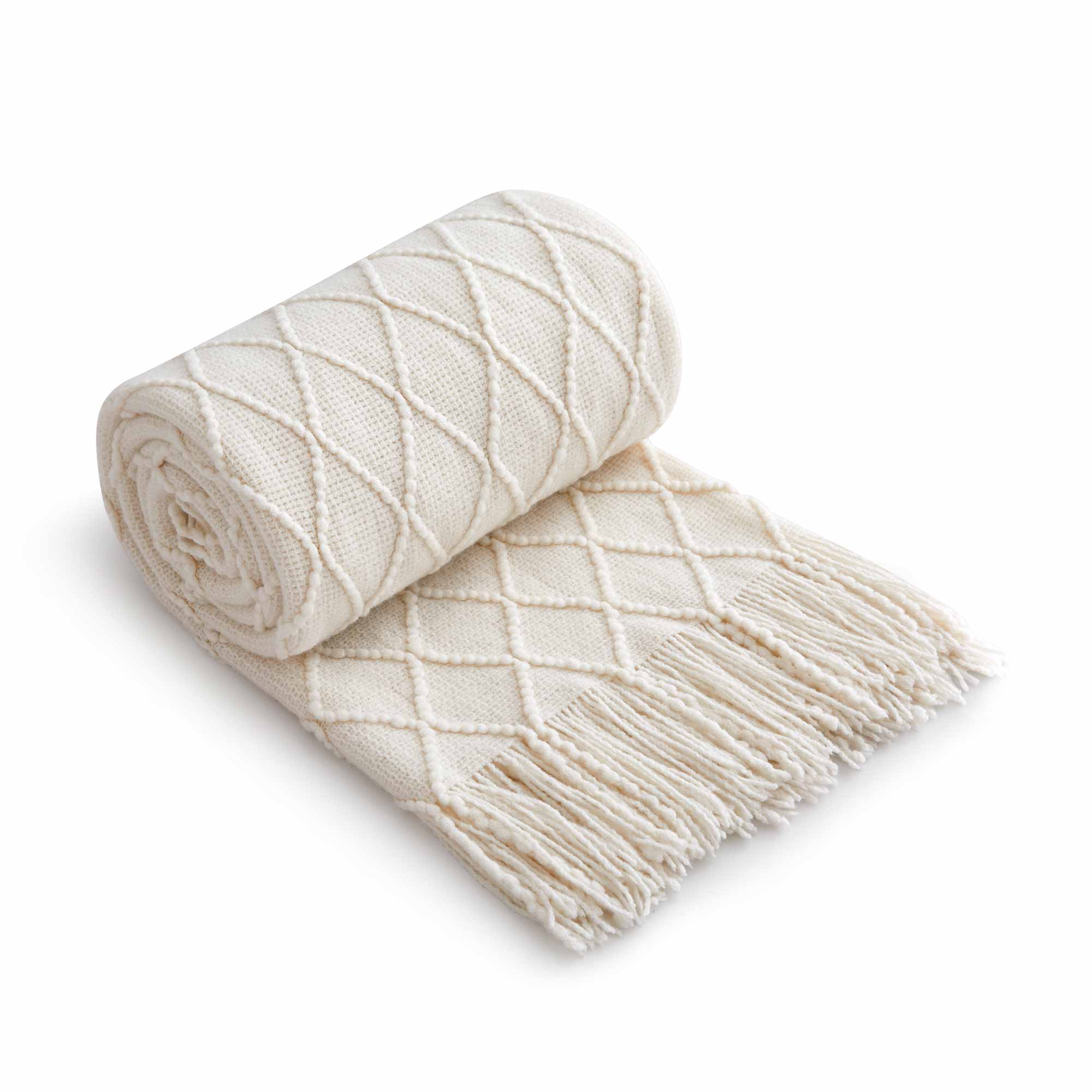 Beige Throw Blanket 52"x80"