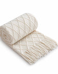 Beige Throw Blanket 52"x80"