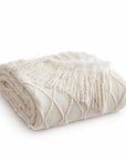 Beige Throw Blanket 52"x80"