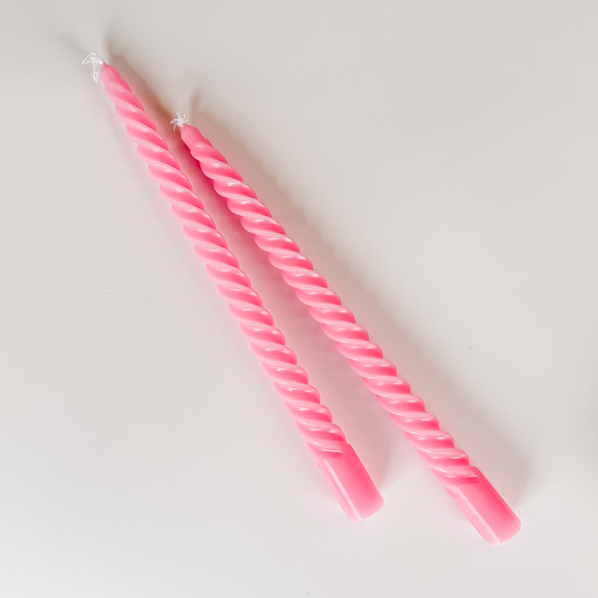 Pair of Pink Taper Candles