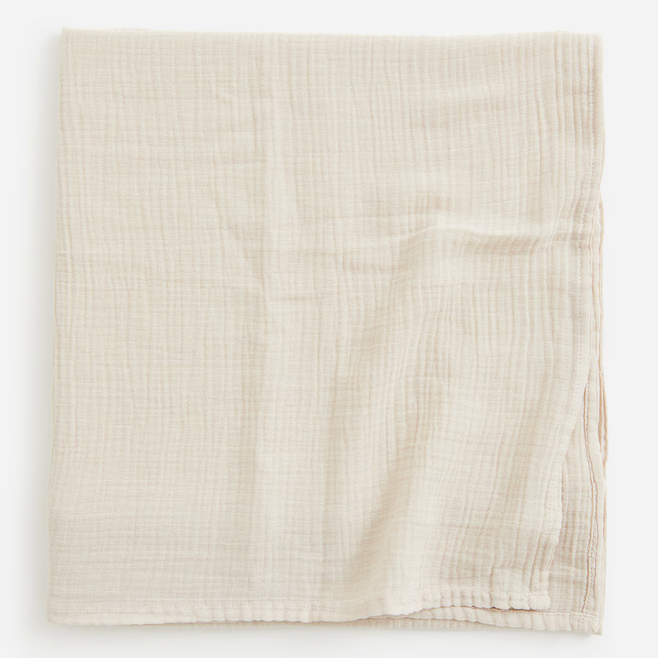 Oatmeal Muslin Swaddle Blanket, Premium Cotton