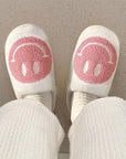 Smile Face Slippers in Pink