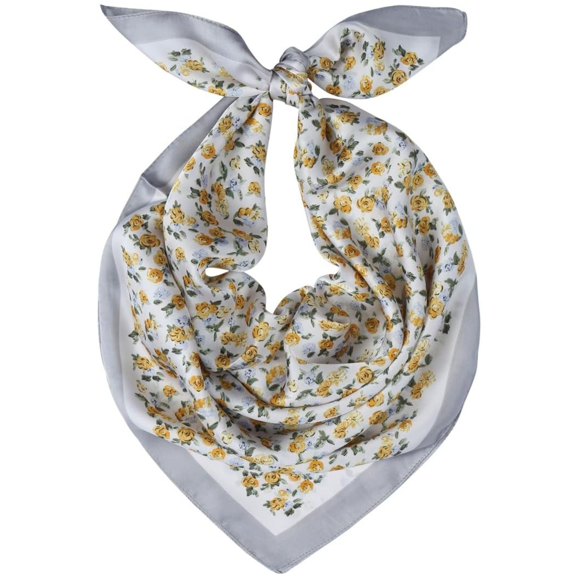 Yellow Roses Silk Bandana