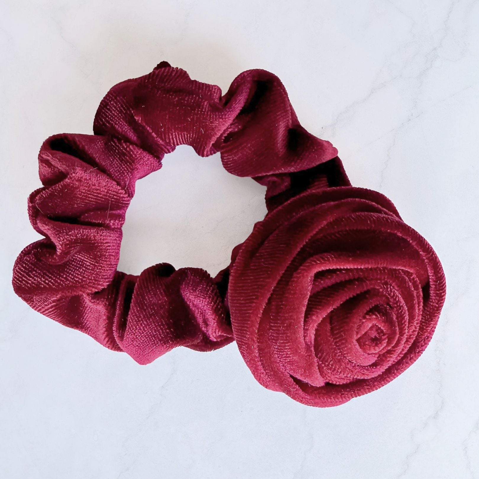 Red Velvet Rose Scrunchie