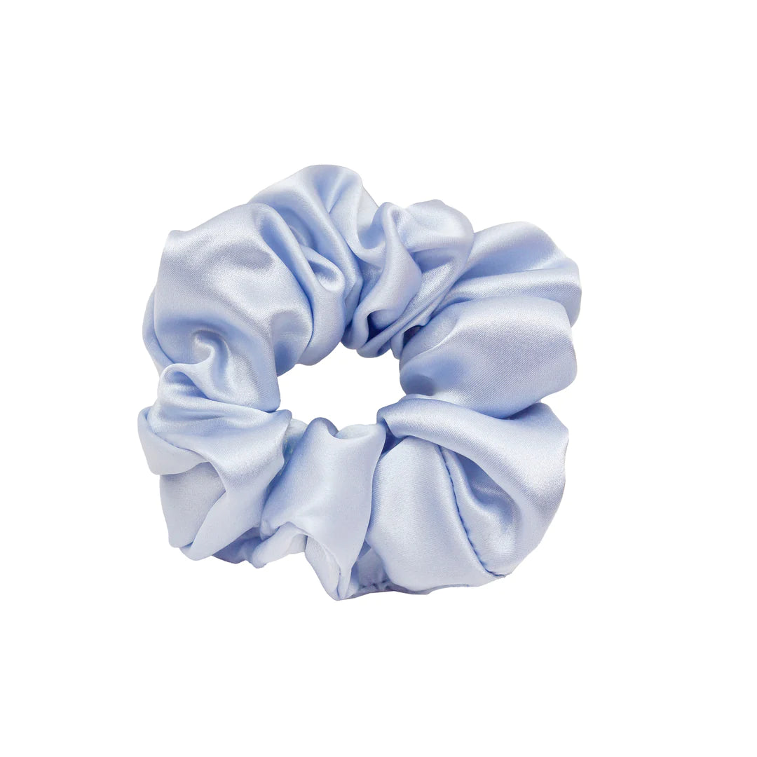 Blue Silk Scrunchie